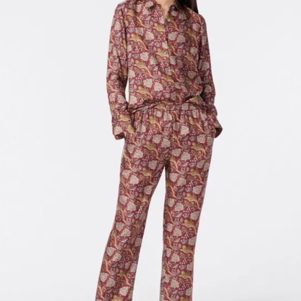J.Crew Collection Silk Twill Shirt in Jungle Cat Size 10 NWT - Picture 8 of 9